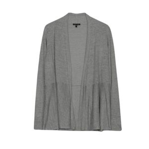 Eileen Fisher Polished Linen Viscose Gray Cardigan Size Small